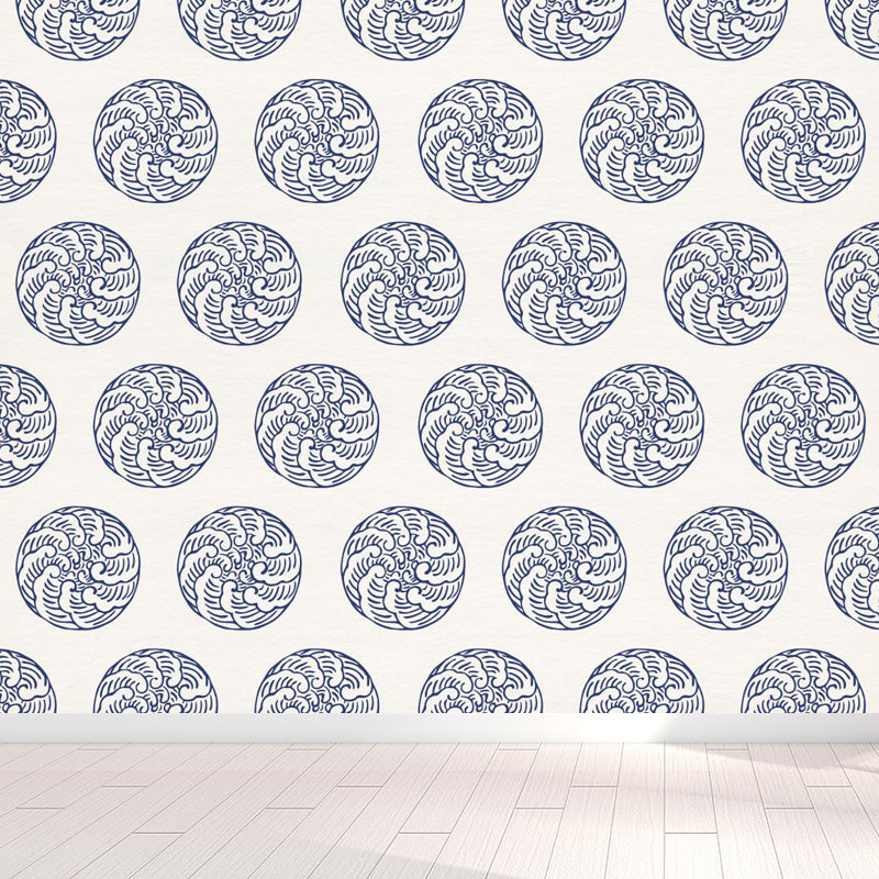 Fashion Moire Pattern Mural Wallpaper Sitting Room Sky View Wall Decor, Custom Printed White Clearhalo 'Wall Decor' 'Wall Mural' 1863431