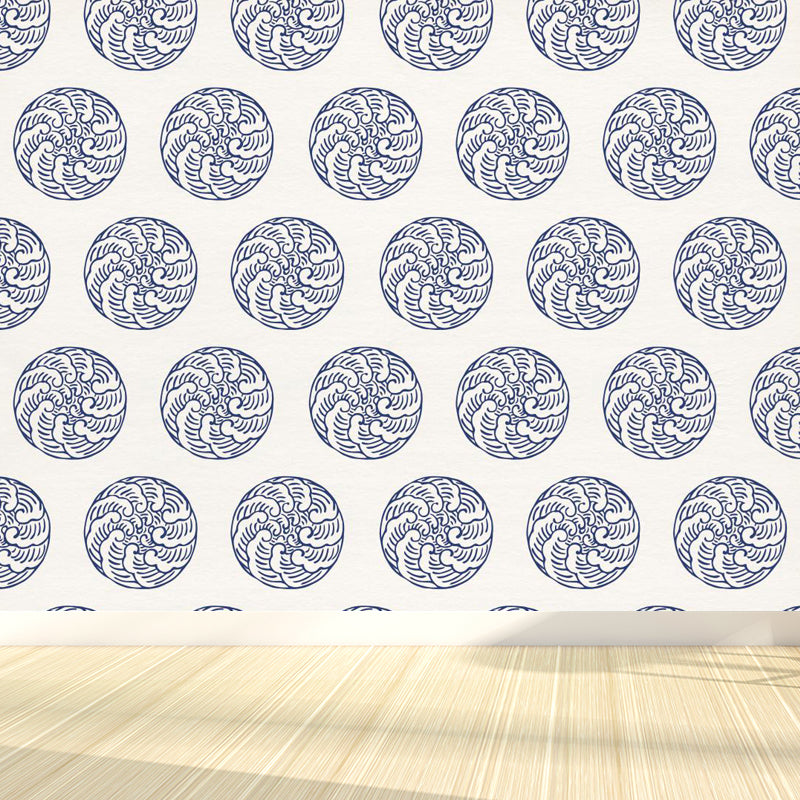 Fashion Moire Pattern Mural Wallpaper Sitting Room Sky View Wall Decor, Custom Printed Clearhalo 'Wall Decor' 'Wall Mural' 1863432