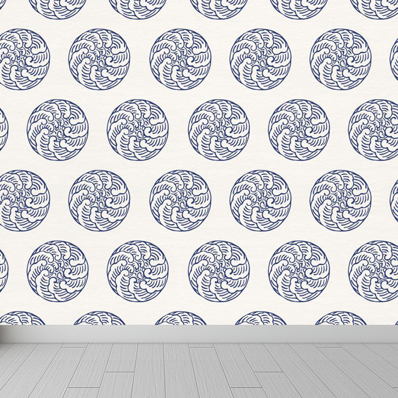 Fashion Moire Pattern Mural Wallpaper Sitting Room Sky View Wall Decor, Custom Printed Clearhalo 'Wall Decor' 'Wall Mural' 1863433