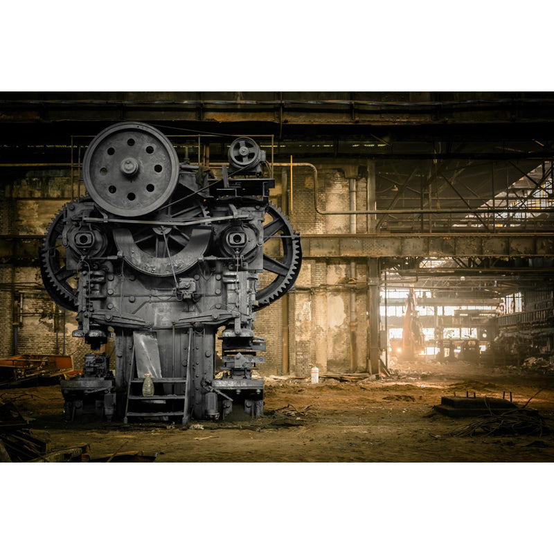 Photography Style Metal Gear Mural Decal Giant Wall Covering for Dining Room, Customised Clearhalo 'Wall Decor' 'Wall Mural' 1863449