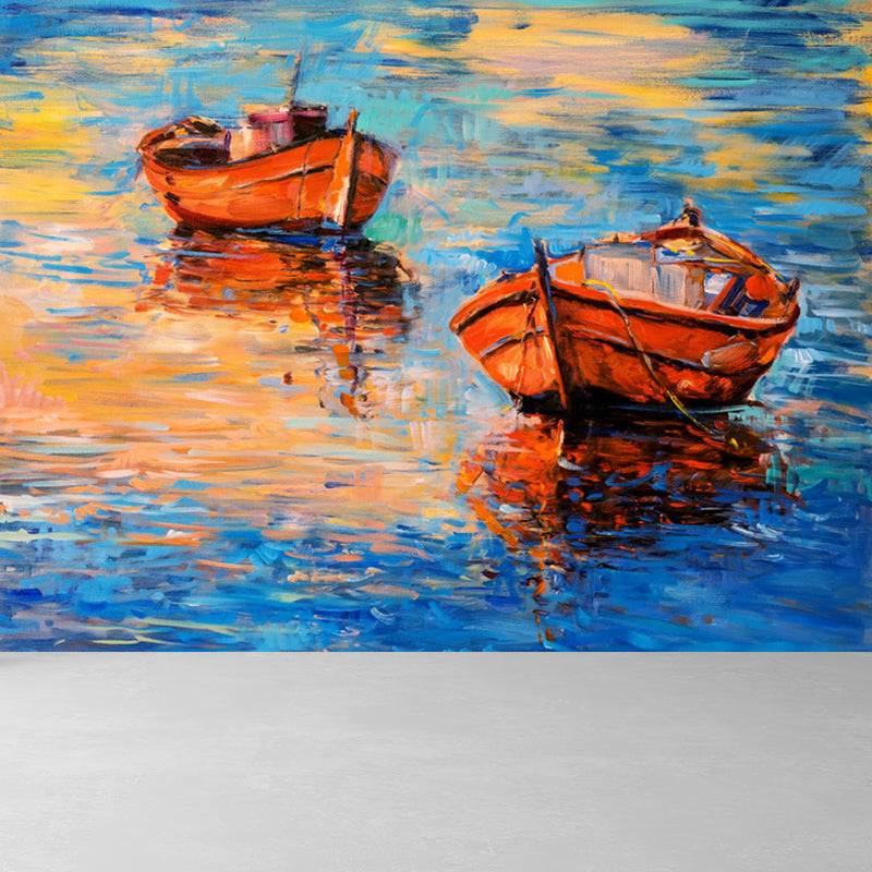 Classic Outside Landscape Mural Decal Light Color Stain-Proofing Wall Decor for Bathroom Clearhalo 'Wall Decor' 'Wall Mural' 1863472