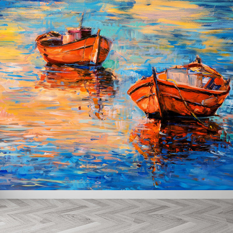 Classic Outside Landscape Mural Decal Light Color Stain-Proofing Wall Decor for Bathroom Clearhalo 'Wall Decor' 'Wall Mural' 1863473