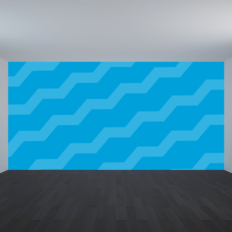 Whole Geometric Wall Covering Mural Dark Color Non-Woven Wall Art for Decor, Custom Sizes Light Blue Clearhalo 'Wall Decor' 'Wall Mural' 1863491