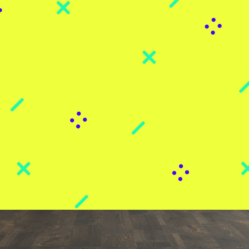 Whole Geometric Wall Covering Mural Dark Color Non-Woven Wall Art for Decor, Custom Sizes Clearhalo 'Wall Decor' 'Wall Mural' 1863497