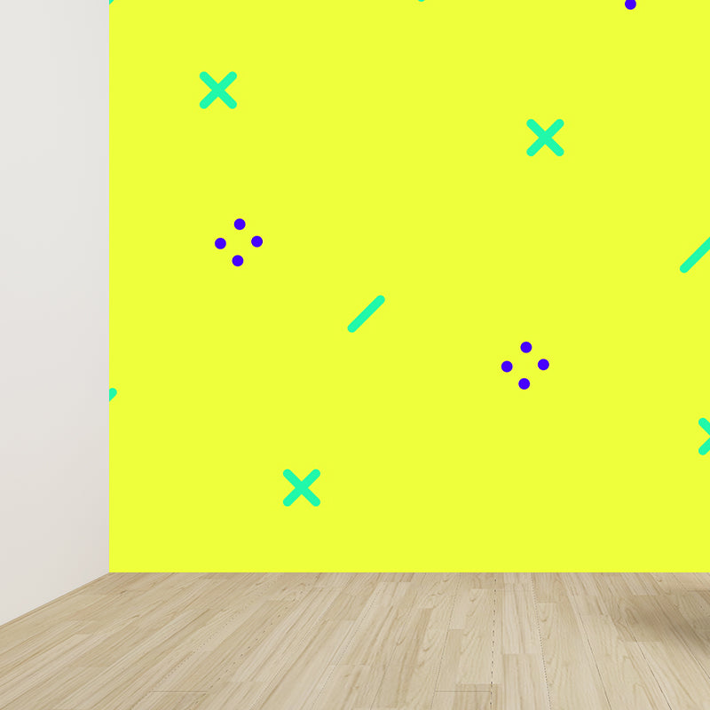 Whole Geometric Wall Covering Mural Dark Color Non-Woven Wall Art for Decor, Custom Sizes Clearhalo 'Wall Decor' 'Wall Mural' 1863498