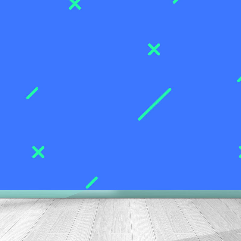 Whole Geometric Wall Covering Mural Dark Color Non-Woven Wall Art for Decor, Custom Sizes Clearhalo 'Wall Decor' 'Wall Mural' 1863502