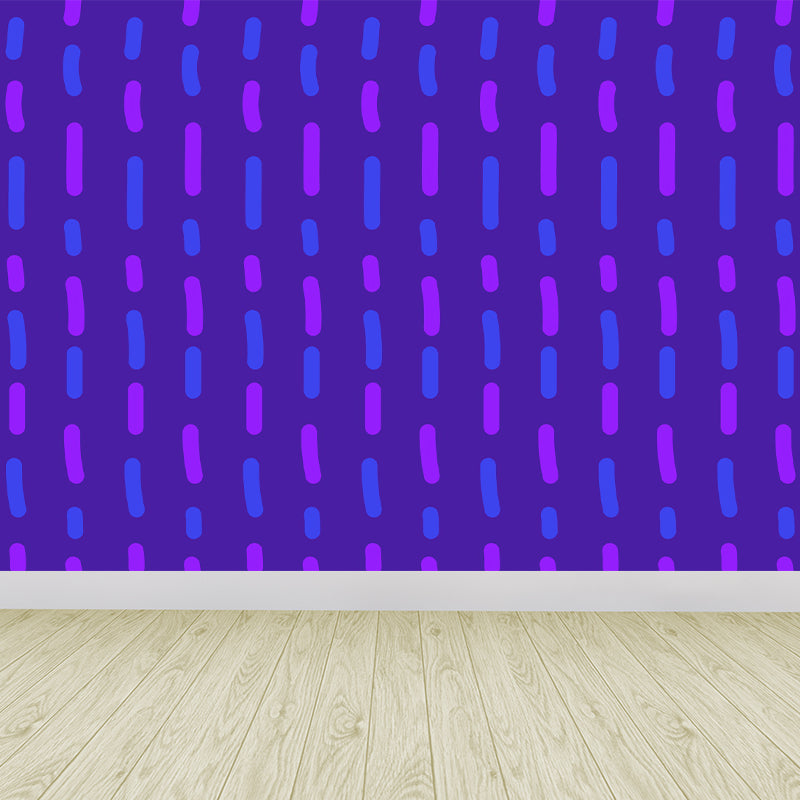 Whole Geometric Wall Covering Mural Dark Color Non-Woven Wall Art for Decor, Custom Sizes Purple Clearhalo 'Wall Decor' 'Wall Mural' 1863506