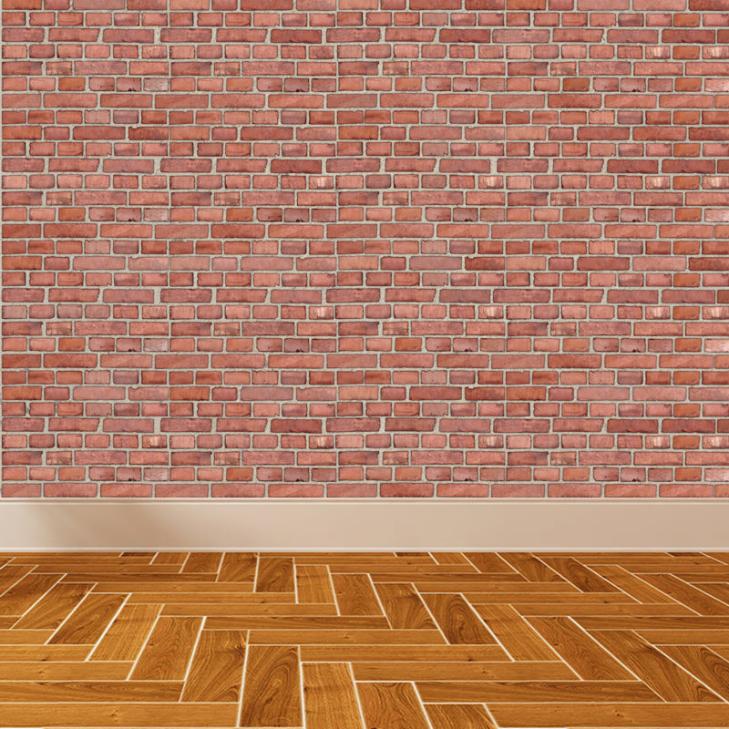 Non-Woven Decorative Wall Mural Industrial Various Textured Pattern Wall Covering Brick Red Clearhalo 'Wall Decor' 'Wall Mural' 1863531