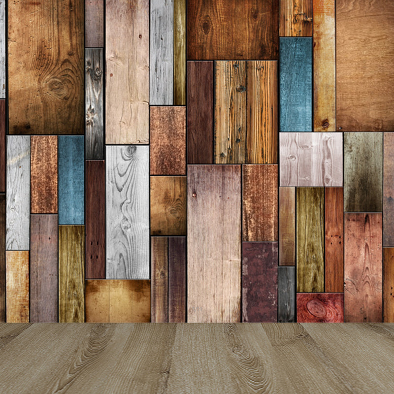 Dark Color Steampunk Wall Mural Full Size Metal Effect Wall Decor for House Interior Brown Clearhalo 'Wall Decor' 'Wall Mural' 1863551