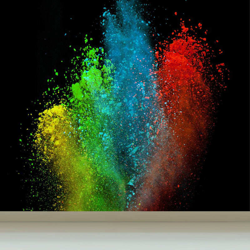 Photography Dust Mural Wallpaper for House Interior, Dark Color, Custom Size Available Blue Clearhalo 'Wall Decor' 'Wall Mural' 1863591