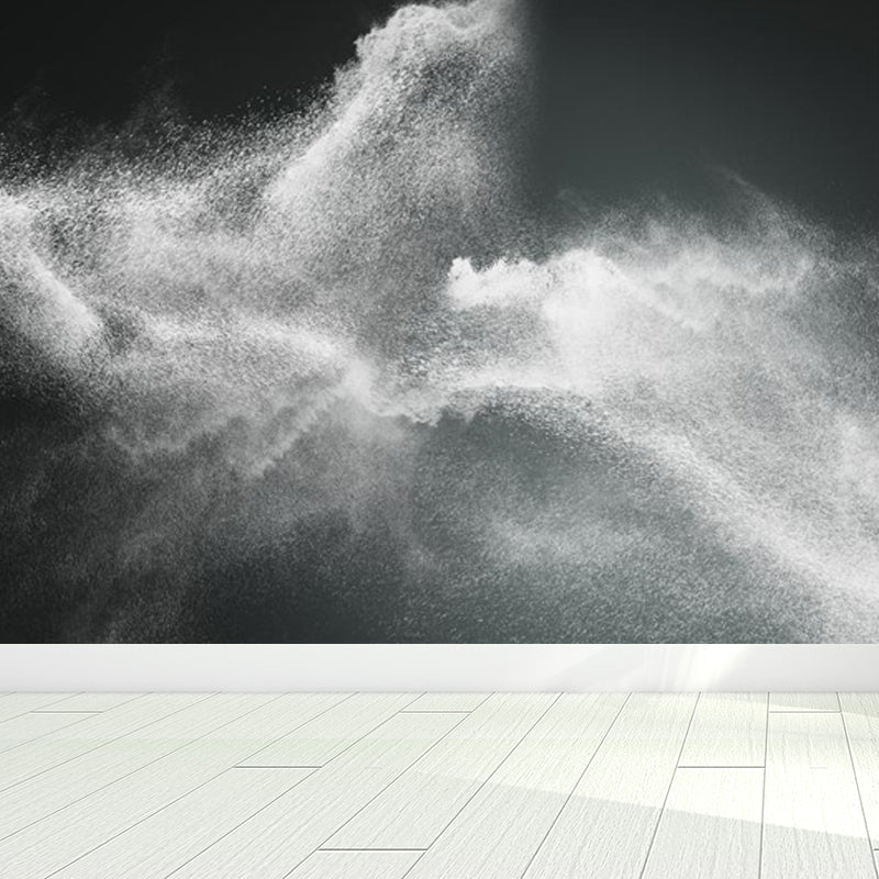 Photography Dust Mural Wallpaper for House Interior, Dark Color, Custom Size Available Grey Clearhalo 'Wall Decor' 'Wall Mural' 1863596