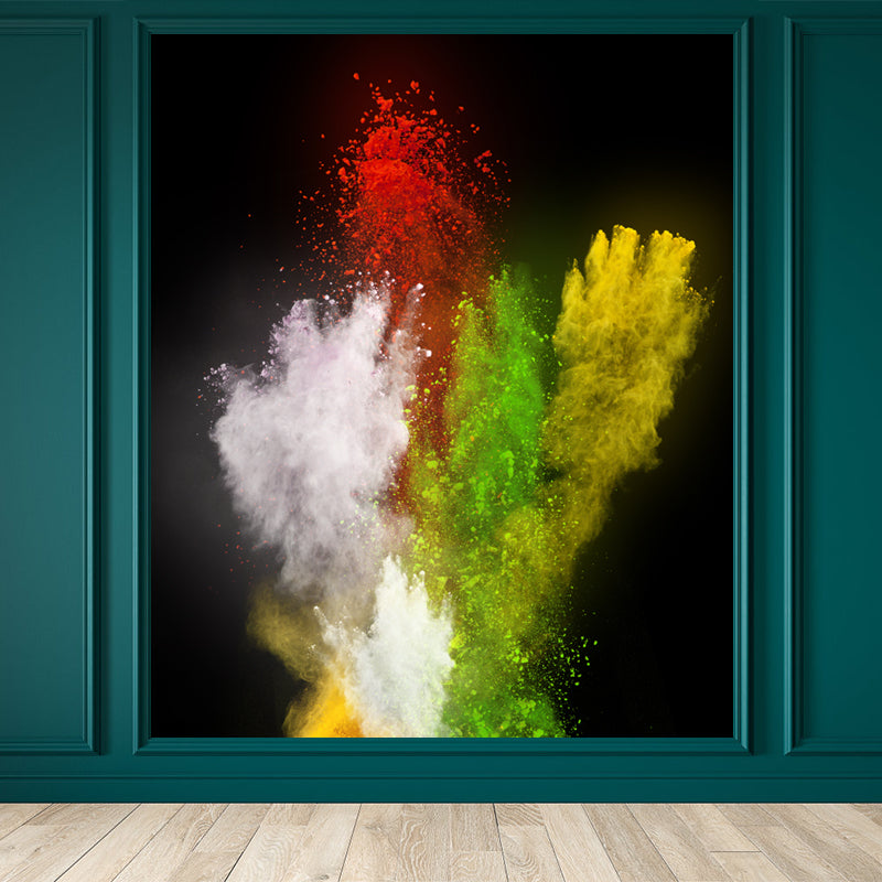 Photography Dust Mural Wallpaper for House Interior, Dark Color, Custom Size Available White Clearhalo 'Wall Decor' 'Wall Mural' 1863601