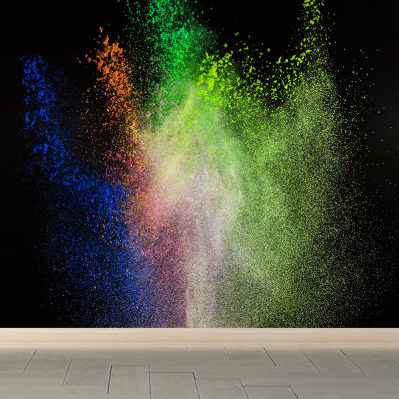 Photography Dust Mural Wallpaper for House Interior, Dark Color, Custom Size Available Green Clearhalo 'Wall Decor' 'Wall Mural' 1863606