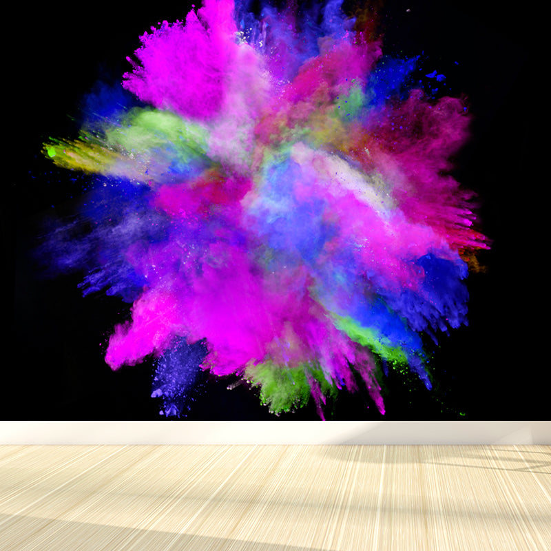 Huge Bursting Rainbow Wallpaper Mural Stain-Proof Modern Sitting Room Wall Decor Purple Clearhalo 'Wall Decor' 'Wall Mural' 1863611