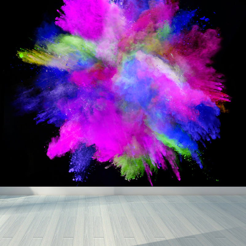 Huge Bursting Rainbow Wallpaper Mural Stain-Proof Modern Sitting Room Wall Decor Clearhalo 'Wall Decor' 'Wall Mural' 1863612