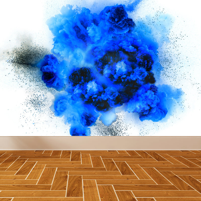 Huge Bursting Rainbow Wallpaper Mural Stain-Proof Modern Sitting Room Wall Decor White Clearhalo 'Wall Decor' 'Wall Mural' 1863621