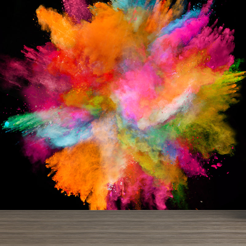 Huge Bursting Rainbow Wallpaper Mural Stain-Proof Modern Sitting Room Wall Decor Clearhalo 'Wall Decor' 'Wall Mural' 1863628