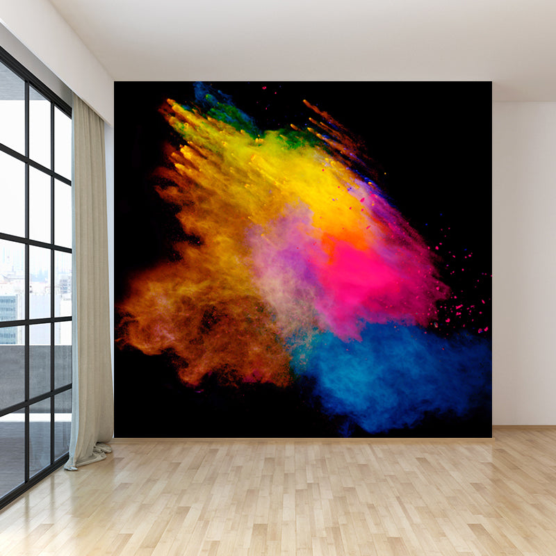 Huge Bursting Rainbow Wallpaper Mural Stain-Proof Modern Sitting Room Wall Decor Clearhalo 'Wall Decor' 'Wall Mural' 1863632