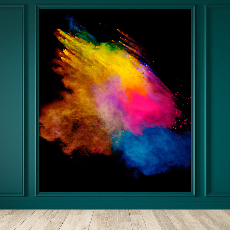 Huge Bursting Rainbow Wallpaper Mural Stain-Proof Modern Sitting Room Wall Decor Clearhalo 'Wall Decor' 'Wall Mural' 1863633