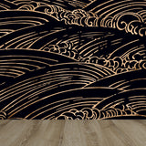 Soft Color Moire Pattern Mural Wallpaper Stain-Proofing Modern Bathroom Wall Covering