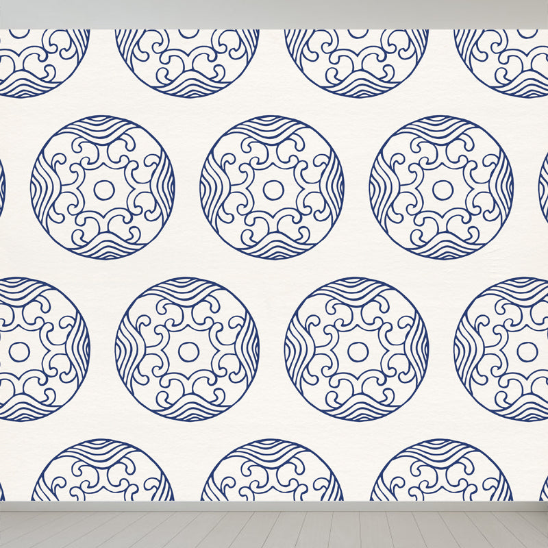 Soft Color Moire Pattern Mural Wallpaper Stain-Proofing Modern Bathroom Wall Covering Clearhalo 'Wall Decor' 'Wall Mural' 1863657