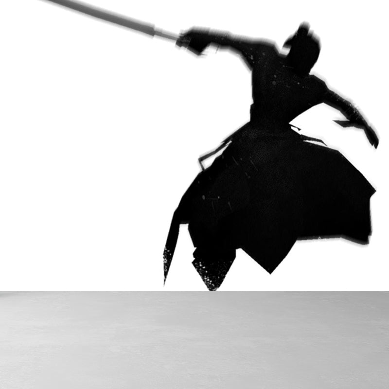 Non-Woven Ornamental Wall Mural Modern Swordsman Pattern Wall Covering for Rest Room Clearhalo 'Wall Decor' 'Wall Mural' 1863752
