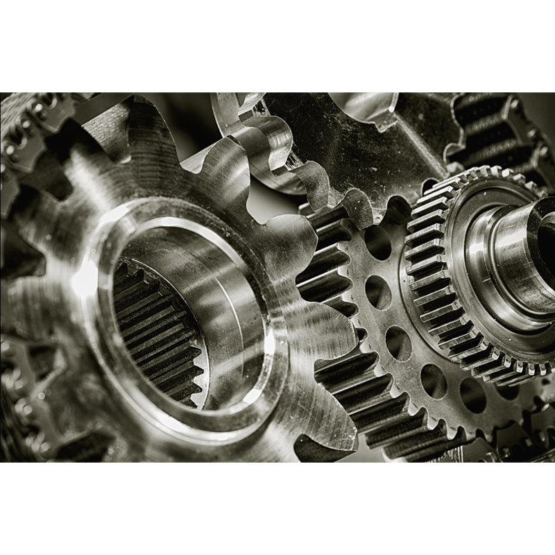 Contemporary Metal Gear Wall Mural Non-Woven Textured Stain-Proofing Dark Color Wall Art for Room Clearhalo 'Wall Decor' 'Wall Mural' 1863769