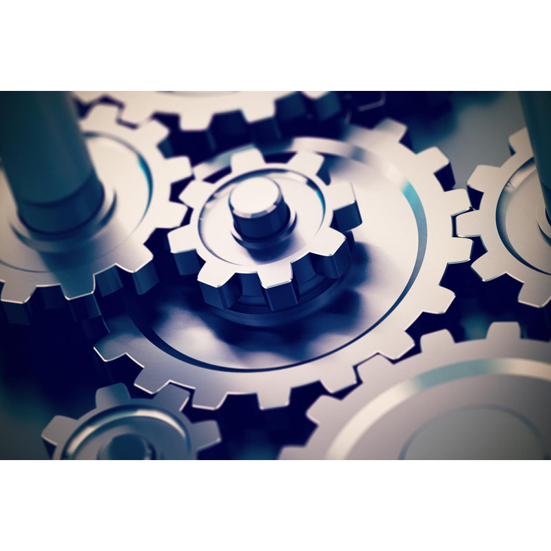 Contemporary Metal Gear Wall Mural Non-Woven Textured Stain-Proofing Dark Color Wall Art for Room Clearhalo 'Wall Decor' 'Wall Mural' 1863774