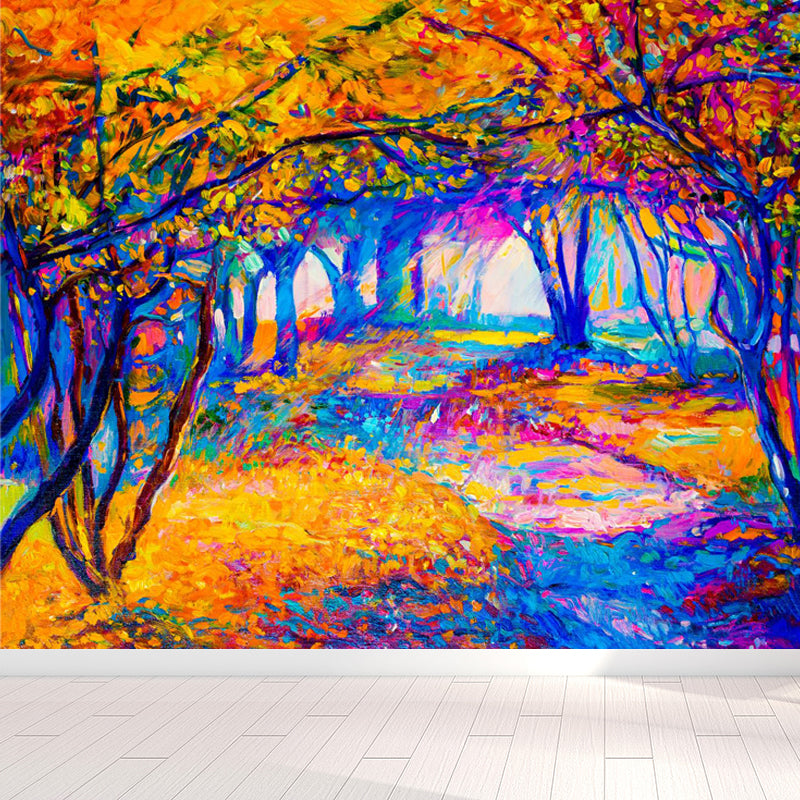 Classic Natural Landscape Scene Mural Wallpaper Pastel Color Fine Arts Wall Covering Clearhalo 'Wall Decor' 'Wall Mural' 1863792