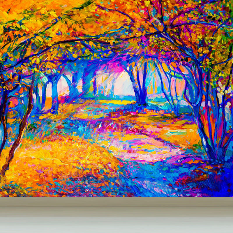 Classic Natural Landscape Scene Mural Wallpaper Pastel Color Fine Arts Wall Covering Clearhalo 'Wall Decor' 'Wall Mural' 1863793