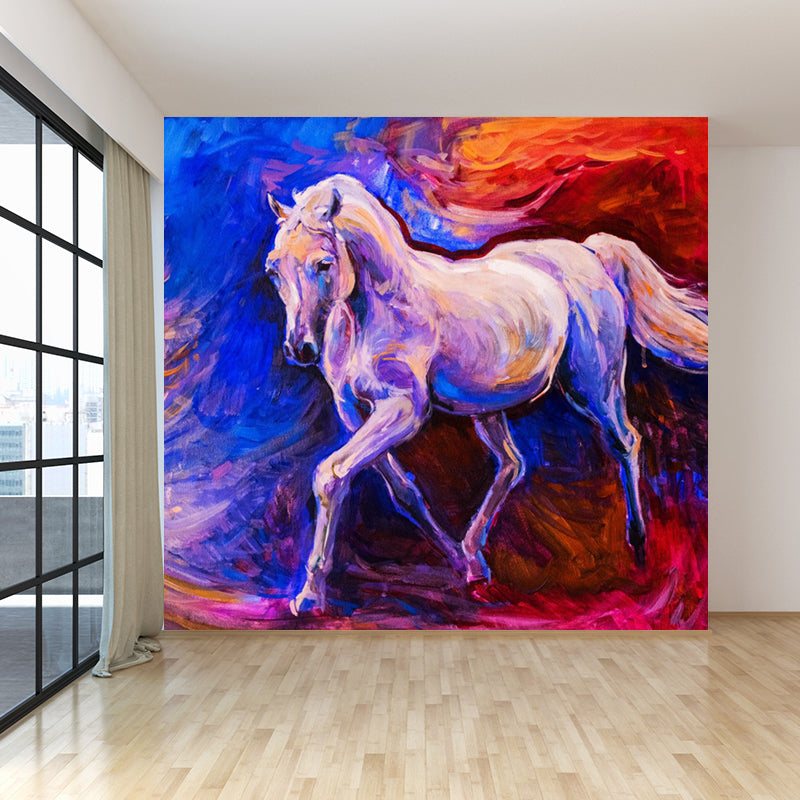 Classic Natural Landscape Scene Mural Wallpaper Pastel Color Fine Arts Wall Covering Clearhalo 'Wall Decor' 'Wall Mural' 1863803