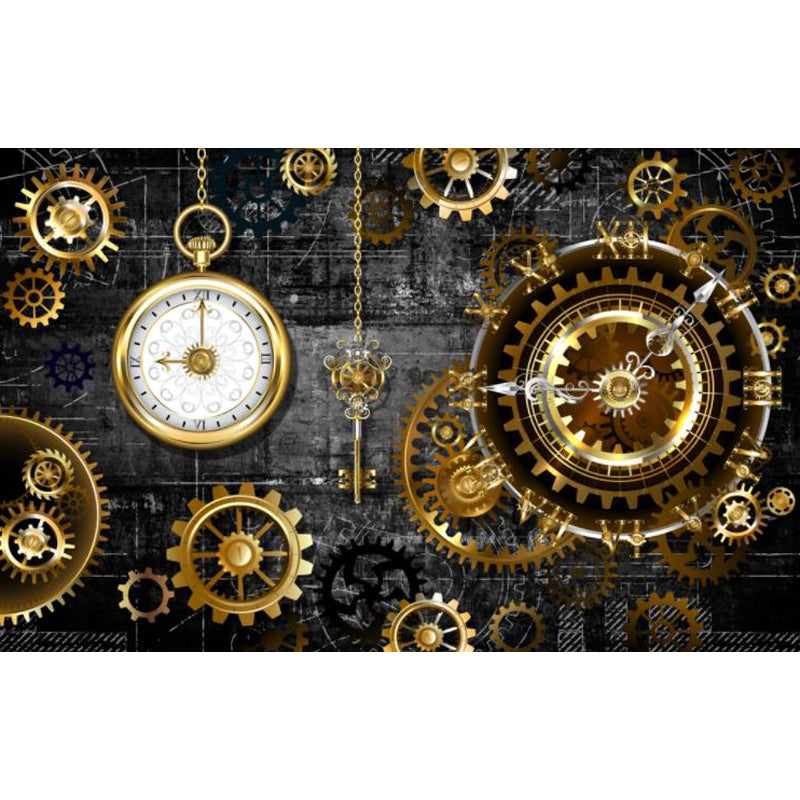 Industrial Metal Look Wallpaper Mural Non-Woven Waterproof Dark Color Wall Art for Room Clearhalo 'Wall Decor' 'Wall Mural' 1863864