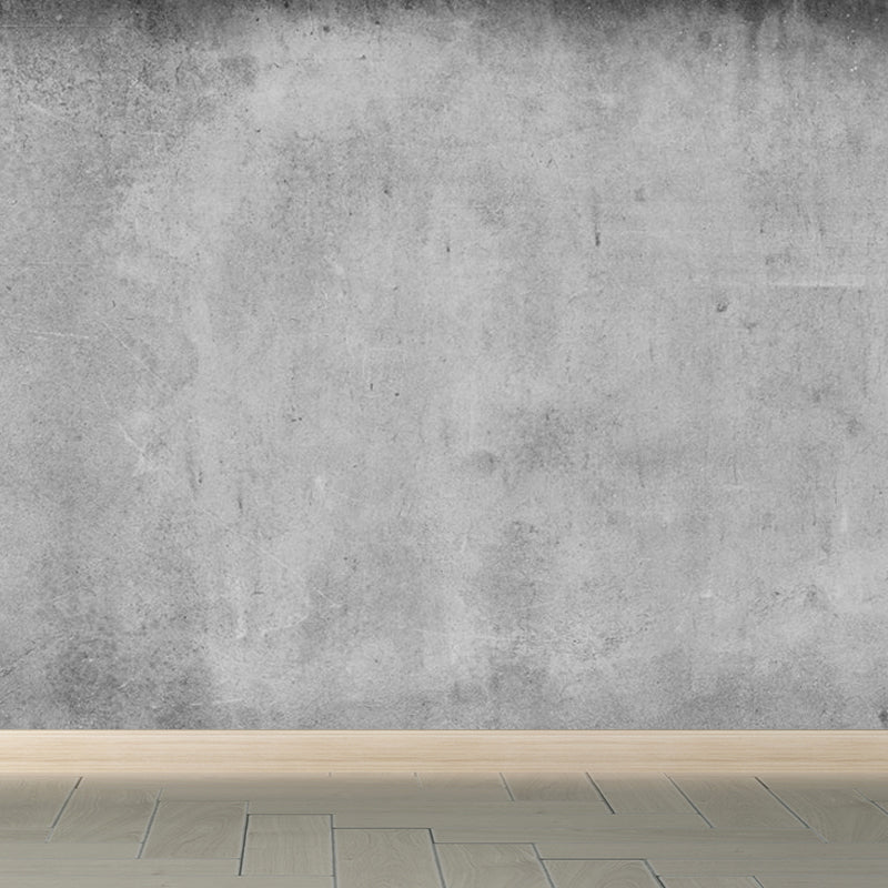 Industrial Metal Look Wallpaper Mural Non-Woven Waterproof Dark Color Wall Art for Room Grey Clearhalo 'Wall Decor' 'Wall Mural' 1863881