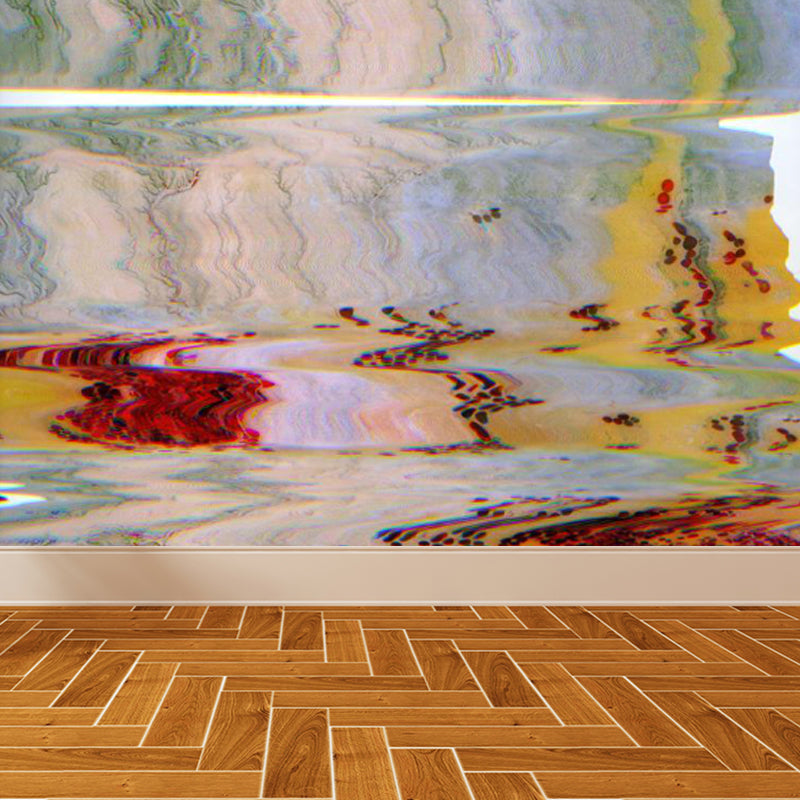 Illustration Style Abstract Mural Decal Giant Wall Decor for Dining Room, Personalize Red Clearhalo 'Wall Decor' 'Wall Mural' 1863886