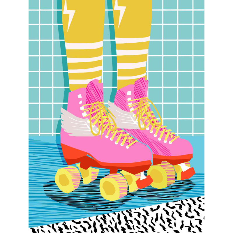 Modern Fashionable Shoes Pattern Mural Pastel Color Kids Room Wall Decor, Personalized Clearhalo 'Wall Decor' 'Wall Mural' 1863954