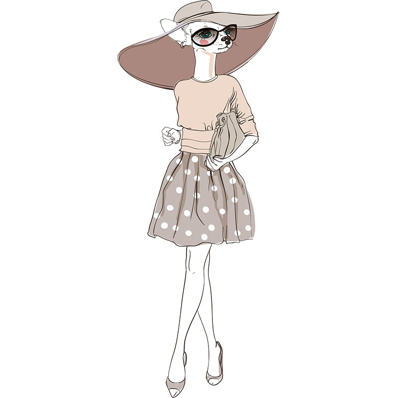 Big Animal Wall Paper Mural Nordic Cool Fashion Wall Decor in Pastel Color for Teens Room Clearhalo 'Wall Decor' 'Wall Mural' 1863984