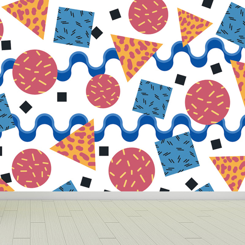 Bright Geometric Wall Mural Decal Moisture Resistant Modern Bedroom Wall Covering Clearhalo 'Wall Decor' 'Wall Mural' 1863992