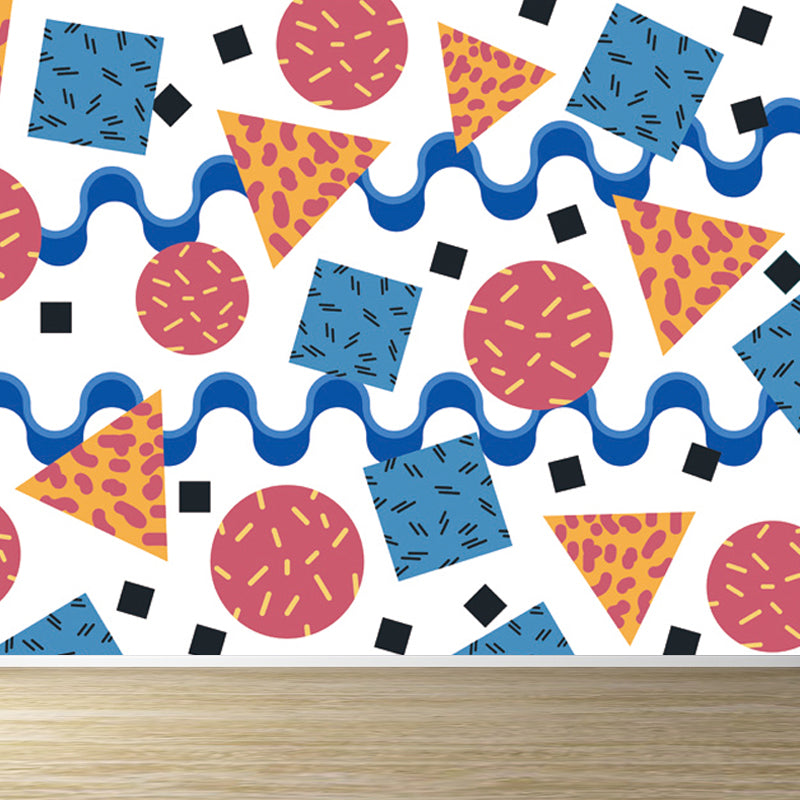 Bright Geometric Wall Mural Decal Moisture Resistant Modern Bedroom Wall Covering Clearhalo 'Wall Decor' 'Wall Mural' 1863993