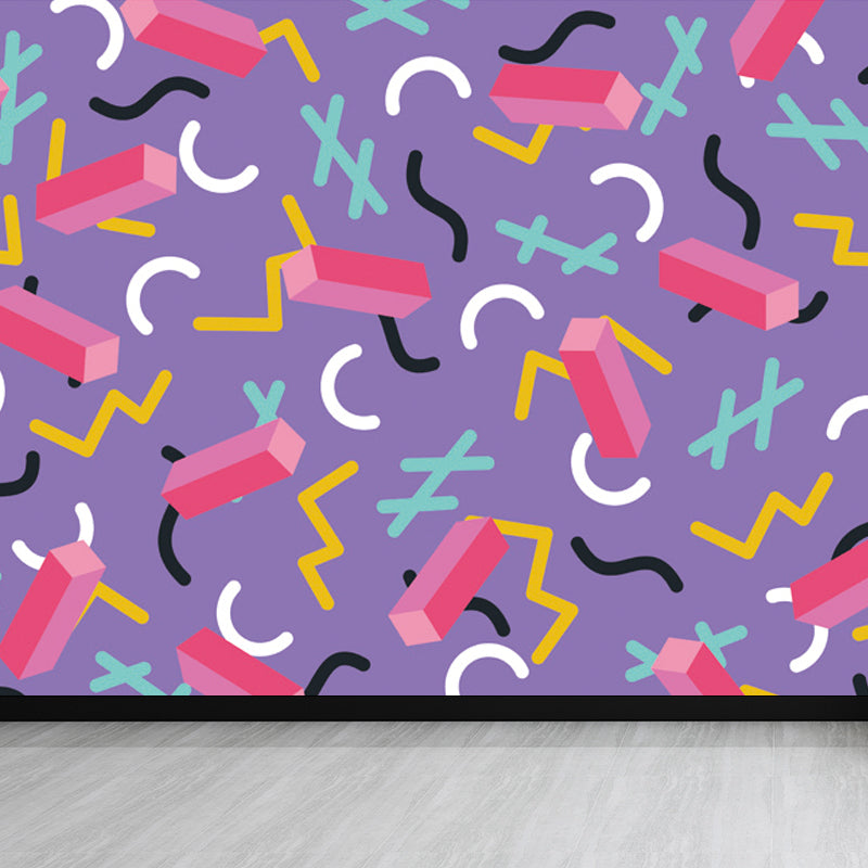 Bright Geometric Wall Mural Decal Moisture Resistant Modern Bedroom Wall Covering Clearhalo 'Wall Decor' 'Wall Mural' 1863997