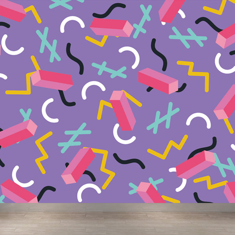 Bright Geometric Wall Mural Decal Moisture Resistant Modern Bedroom Wall Covering Clearhalo 'Wall Decor' 'Wall Mural' 1863998