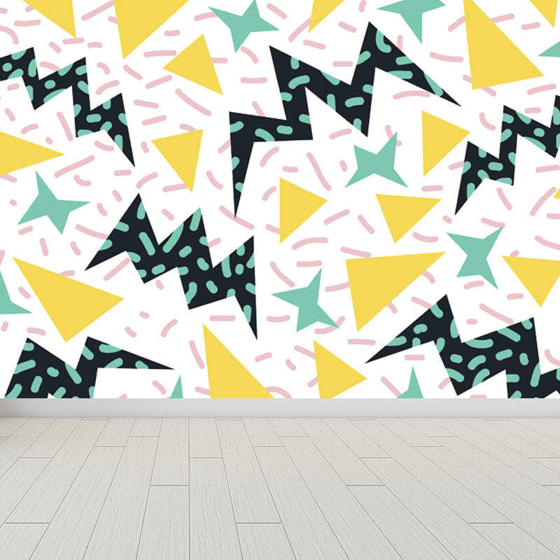 Bright Geometric Wall Mural Decal Moisture Resistant Modern Bedroom Wall Covering Clearhalo 'Wall Decor' 'Wall Mural' 1864002