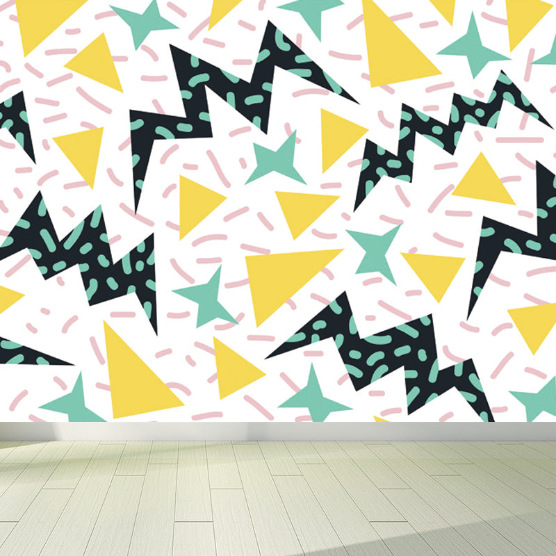 Bright Geometric Wall Mural Decal Moisture Resistant Modern Bedroom Wall Covering Clearhalo 'Wall Decor' 'Wall Mural' 1864003