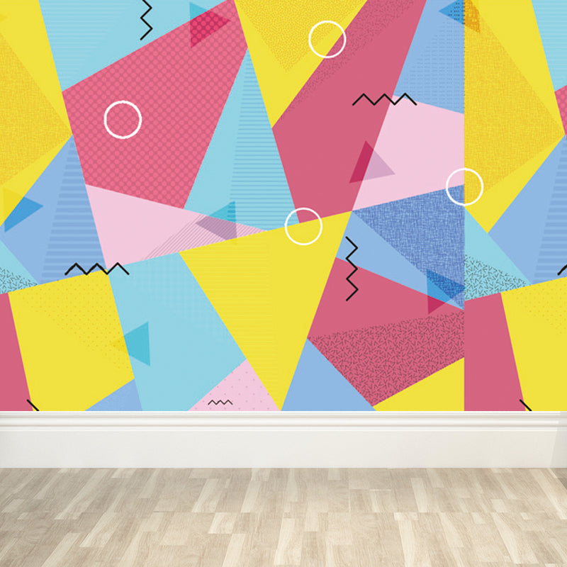 Bright Geometric Wall Mural Decal Moisture Resistant Modern Bedroom Wall Covering Clearhalo 'Wall Decor' 'Wall Mural' 1864007