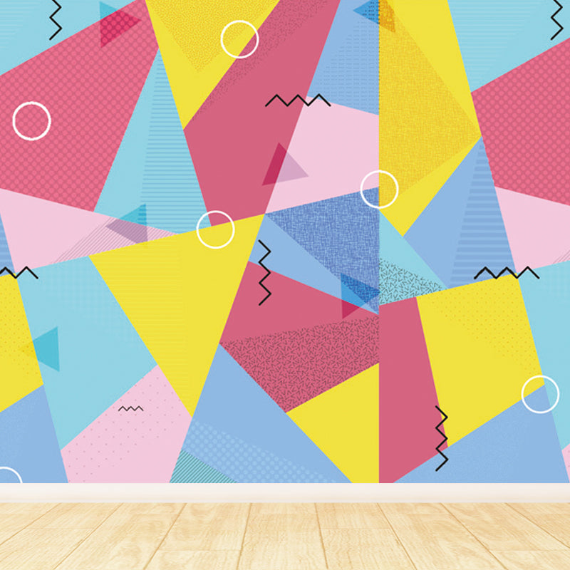 Bright Geometric Wall Mural Decal Moisture Resistant Modern Bedroom Wall Covering Clearhalo 'Wall Decor' 'Wall Mural' 1864008