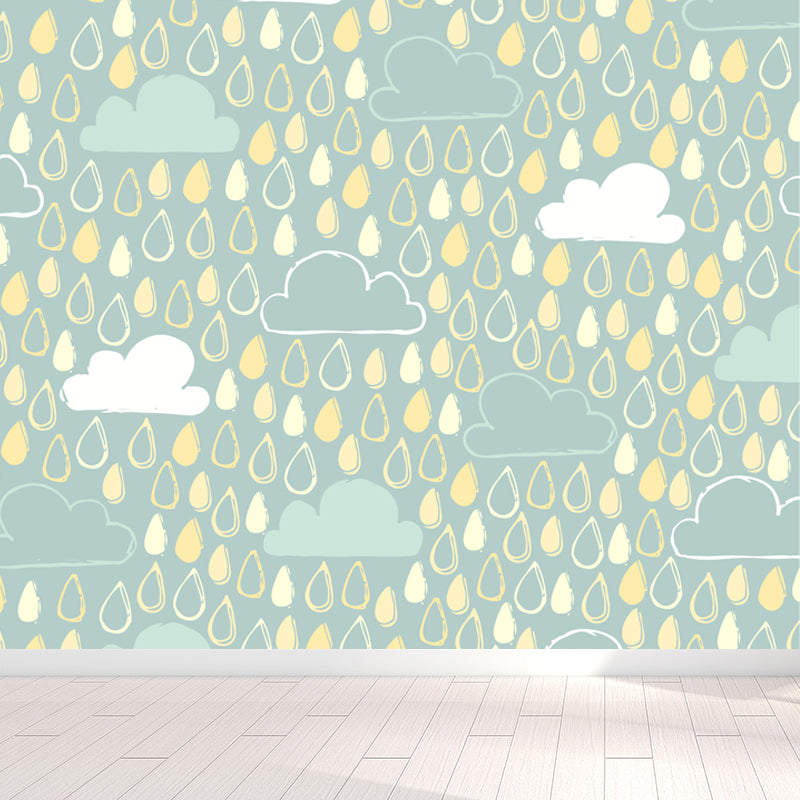 Pastel Weather Print Wall Mural Stain Resistant Modern Living Room Wall Covering Clearhalo 'Wall Decor' 'Wall Mural' 1864013