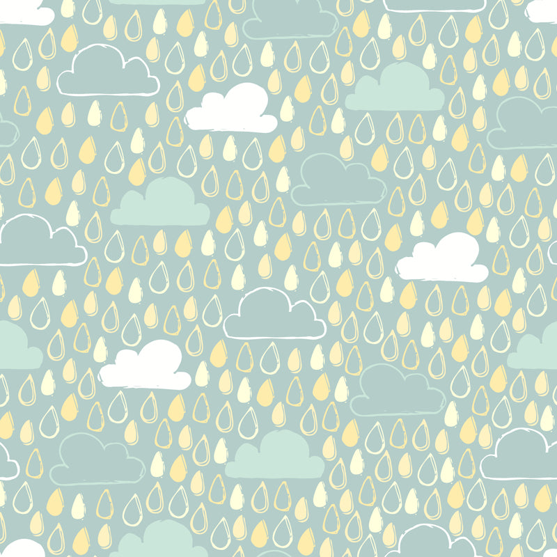 Pastel Weather Print Wall Mural Stain Resistant Modern Living Room Wall Covering Clearhalo 'Wall Decor' 'Wall Mural' 1864014