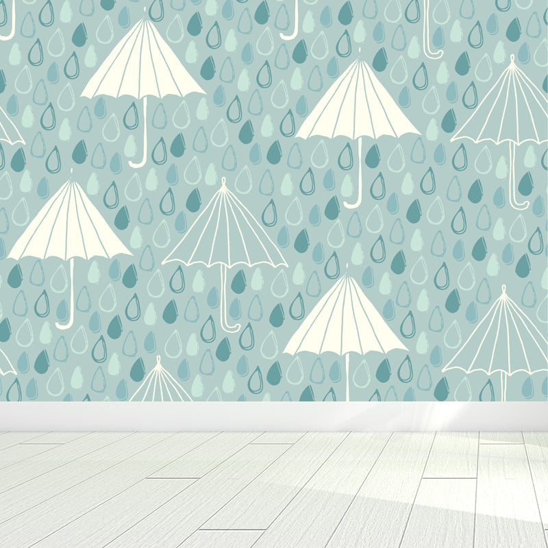 Pastel Weather Print Wall Mural Stain Resistant Modern Living Room Wall Covering Clearhalo 'Wall Decor' 'Wall Mural' 1864017