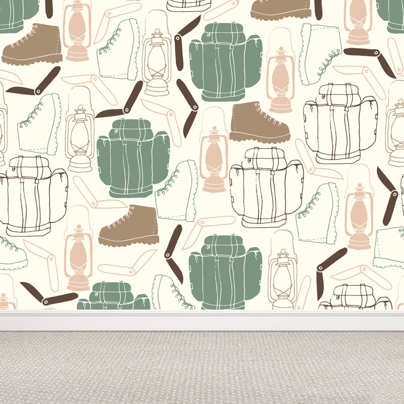 Pastel Weather Print Wall Mural Stain Resistant Modern Living Room Wall Covering Clearhalo 'Wall Decor' 'Wall Mural' 1864022