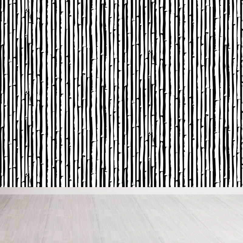 Stain-Proof Bamboo Wall Mural Non-Woven Textured Botany Wall Decor for Guest Room Clearhalo 'Wall Decor' 'Wall Mural' 1864087