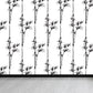 Stain-Proof Bamboo Wall Mural Non-Woven Textured Botany Wall Decor for Guest Room White Clearhalo 'Wall Decor' 'Wall Mural' 1864091